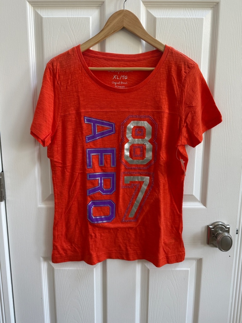 Aeropostale Orange Graphic 'AERO 87' Tee